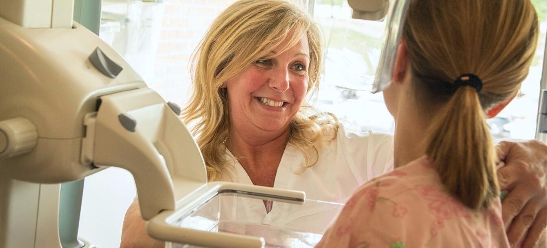 Two women in exam room